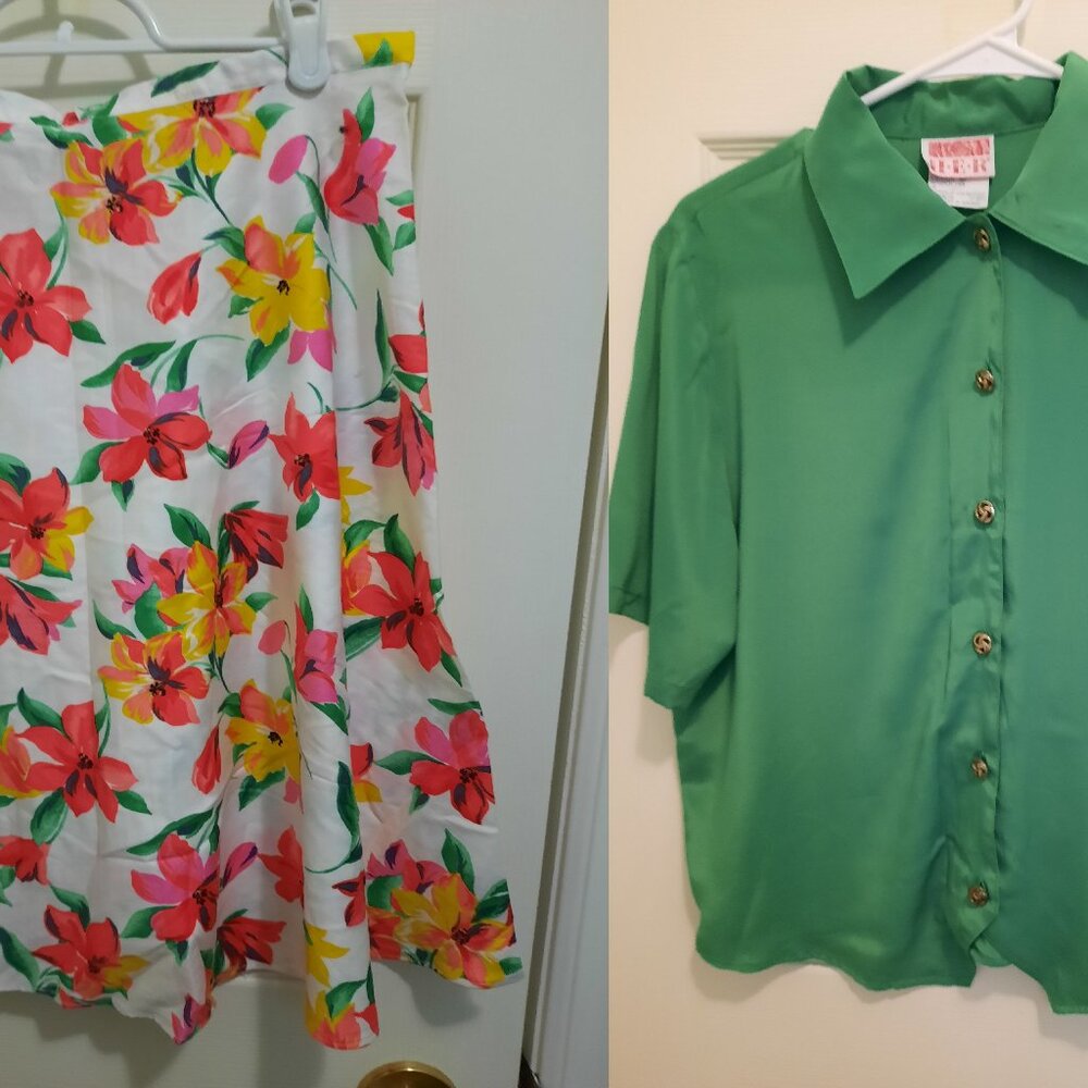 Brand New Set (Skirt handmade and Blouse by Her)